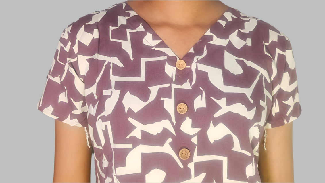 अमूर्त पशु प्रिंट को-ऑर्ड सेट