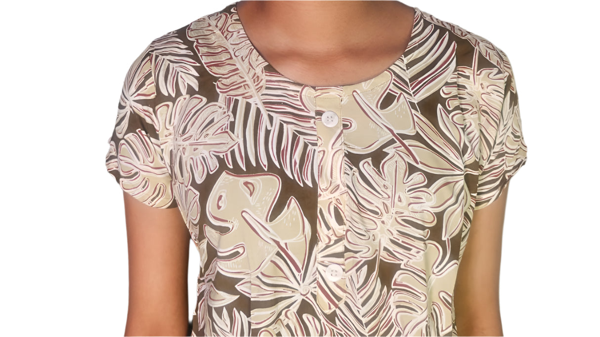 🌿 Earthy Tropical Leaf Print Co-ord Set 🍃