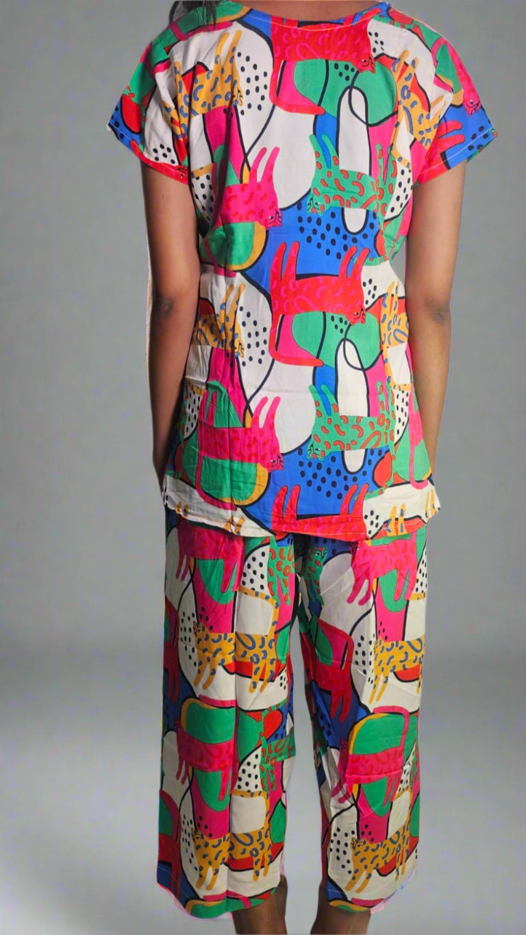 Abstract Animal print Co-ord set - Bold, Stylish & Ultra-Comfy