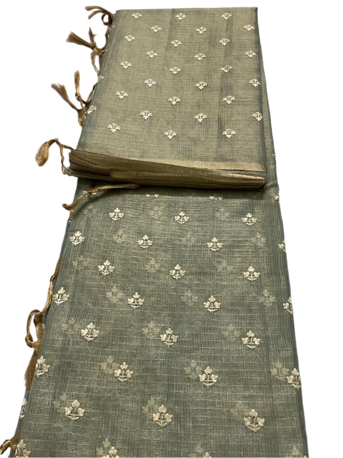 Elegant Tissue Kota Saree with Embroidery work