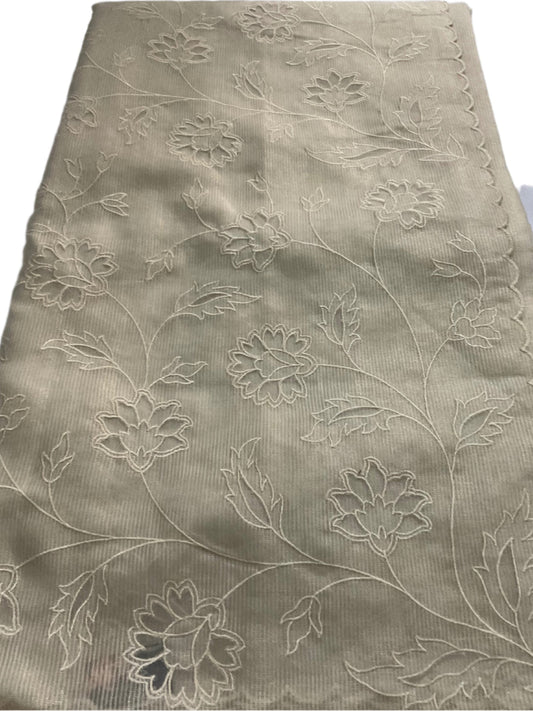 🤍 Timeless Beauty – White Kota Tissue with shadow work Saree 🤍