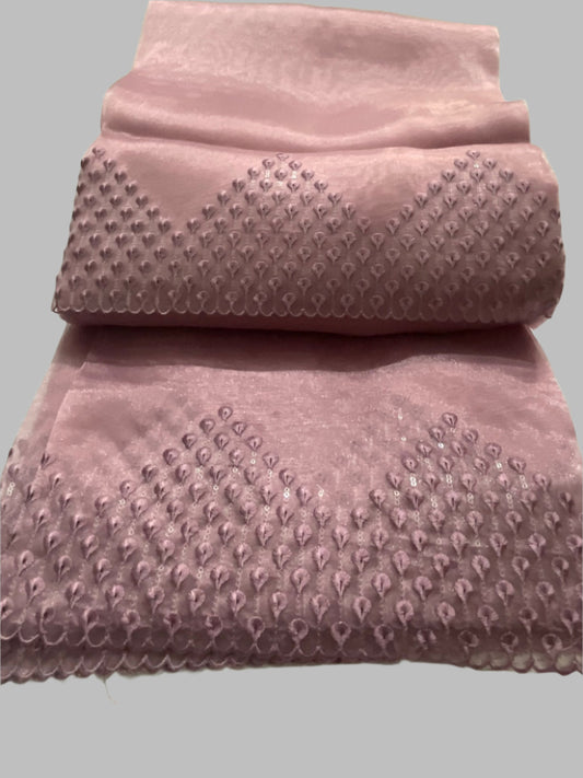 ✨ Graceful tissue Silk Embroidered Saree ✨