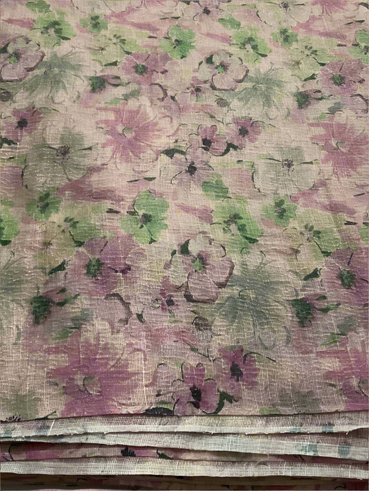 Floral Printed Kota tissue Saree – Effortless Elegance
