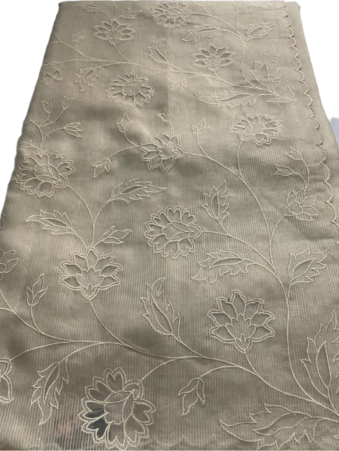 🤍 Timeless Beauty – White Kota Tissue with shadow work Saree 🤍