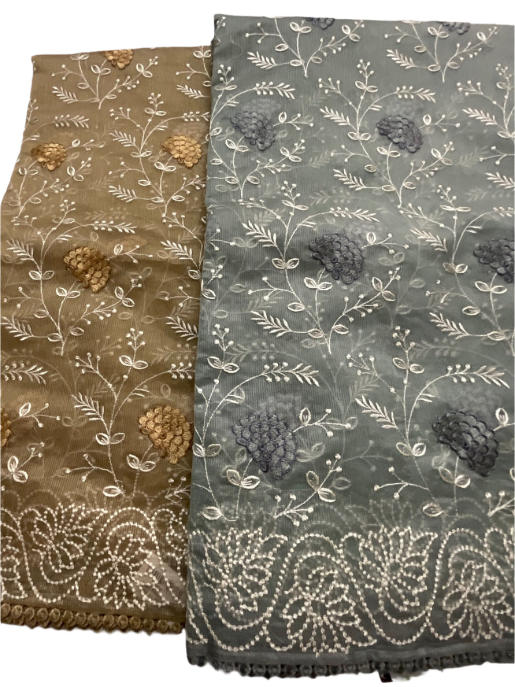 🌿 Elegant Embroidered Kota Silk Saree 🌿