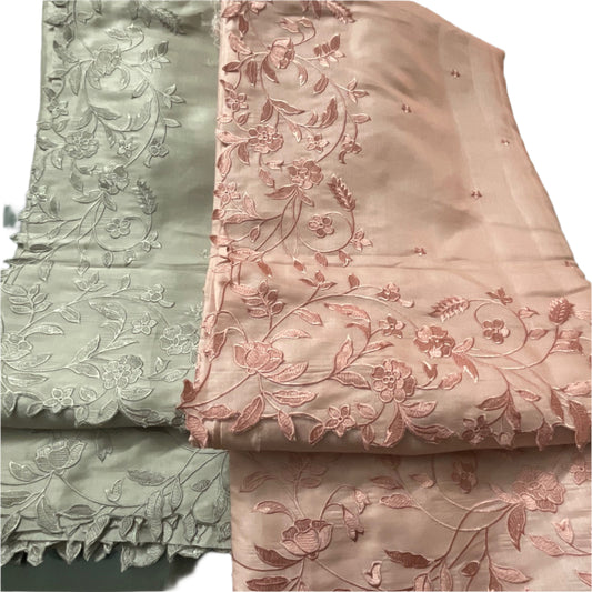 🌿 Graceful Semi Tussar Silk Embroidered Saree – A Blend of Elegance & Luxury ✨