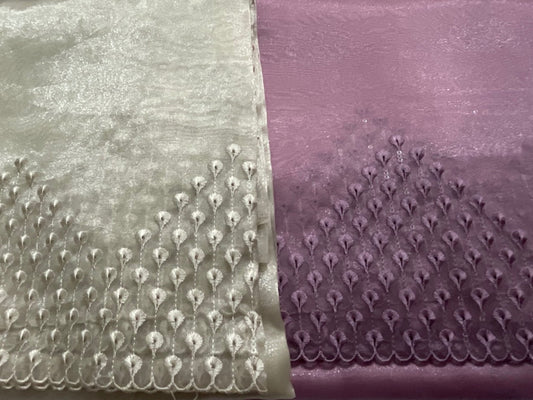 ✨ Graceful tissue Silk Embroidered Saree ✨